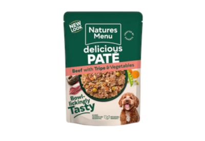 Natures Menu Cooked Food Pouches For Dogs Beef & Tripe 300g Natures Menu Cooked Food Pouches For Dogs Beef & Tripe 300g