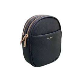 David Jones Pu Double Zip Sm X/body Bag Dk Blue