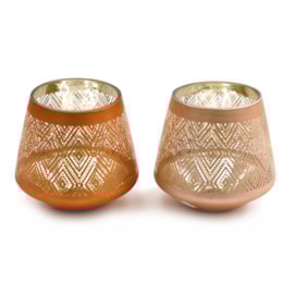 Sifcon Metallic Effect Tea Light Holder Sifcon Metallic Effect Tea Light Holder