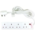 Omega 4 Gang Surge Protected Extension Lead 2m (21274N)