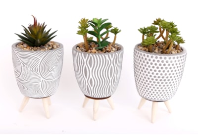 Sifcon Succulent Pot With Legs 13x9cm (OR1237)