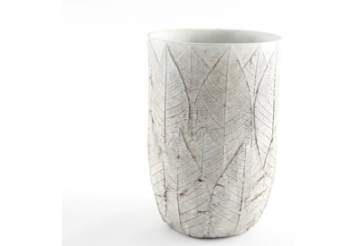Sifcon Embossed Leaf Vase 12x18 (OR1619)