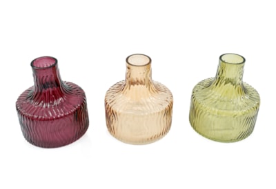 Sifcon Ribbed Glass Vase 11x11 Sifcon Ribbed Glass Vase 11x11