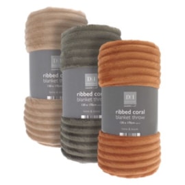 Ribbed Coral Throw Nouveau Opulent Mix130x170cm 170cm Ribbed Coral Throw Nouveau Opulent Mix130x170cm 170cm