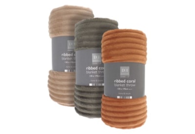 Ribbed Coral Throw Nouveau Opulent Mix130x170cm 170cm Ribbed Coral Throw Nouveau Opulent Mix130x170cm 170cm