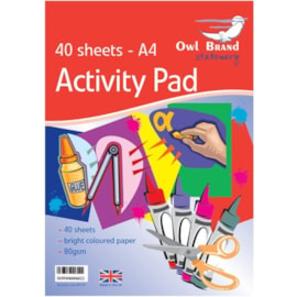 Owl Brand  Activity Pad 40 Sheets A4 (OBS734)
