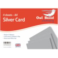 Owl Brand Silver Card 4sheet A4 (OBS491)