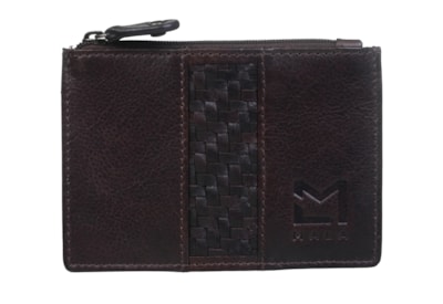 Mala Leather Oxford Card & Coin Purse Brown Mala Leather Oxford Card & Coin Purse Brown