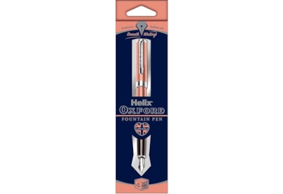 Helix Oxford Rose Gold Fountain Pen Hang Pack (219921)