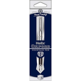 Helix Oxford Stainless Steel Fountain Pen Hang Pack (219922)