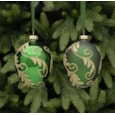 Asstd Green Egg Shaped Bauble 10cm Asstd Green Egg Shaped Bauble 10cm