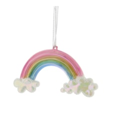 Festive Hanging Rainbow With Clouds 12cm Festive Hanging Rainbow With Clouds 12cm