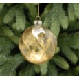 Festive Frosted Ridged Gold Swirl Glass Bauble 10cm Festive Frosted Ridged Gold Swirl Glass Bauble 10cm