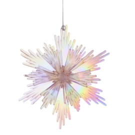 Festive Hanging Pink Iridescent Flower 13cm Festive Hanging Pink Iridescent Flower 13cm