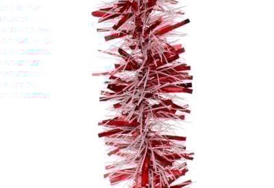 Festive Red Chunky/white Tinsel 200cmx10cm Festive Red Chunky/white Tinsel 200cmx10cm