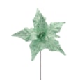 Festive Light Green Poinsettia Stem 33cm