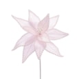 Festive Light Pink/white Pearl Effect Poinsettia Stem 45cm Festive Light Pink/white Pearl Effect Poinsettia Stem 45cm