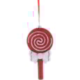 Festive Red / White Hanging Lollipop 12cm Festive Red / White Hanging Lollipop 12cm