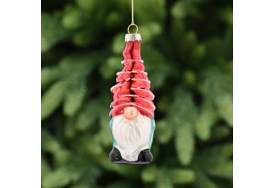 Festive Glass Gonk With Red Hat 12cm Festive Glass Gonk With Red Hat 12cm