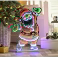 Festive Infinity Standing Santa With Wooden Base 60cm Festive Infinity Standing Santa With Wooden Base 60cm