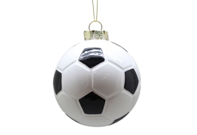 Festive Football Hanging Decoration 8cm Festive Football Hanging Decoration 8cm