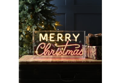 Festive Lit Red / Warm White Neon Flex Merry Christmas 43cm Festive Lit Red / Warm White Neon Flex Merry Christmas 43cm