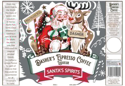 Santa's Spirits Dashers Espressco Coffee Liqueur 50cl