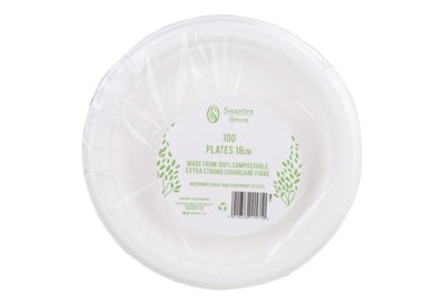 Swantex Green Bagasse Round Plate 7" 100s Swantex Green Bagasse Round Plate 7" 100s