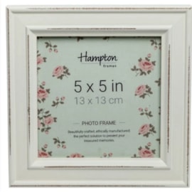 Hampton Frames Paloma Distressed Wood Frame White 5x5 (PAL301955W)