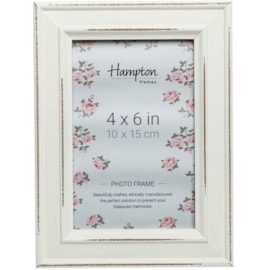 Hampton Frames Paloma Dstrssd Wood Frame White 4x6" Hampton Frames Paloma Dstrssd Wood Frame White 4x6"