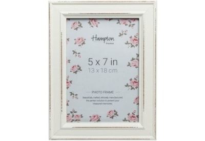 Hampton Frames Paloma Dstrssd Wood Frame White 5x7" (PAL301957W)