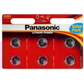 Panasonic Cr2025 Battery 6pk Panasonic Cr2025 Battery 6pk