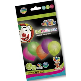 Neon Led Balloons Asstd Colours 5s (PB/LED)