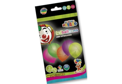 Neon Led Balloons Asstd Colours 5s (PB/LED)