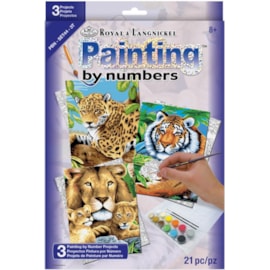 Royal Brush Paint By Numbers 3 Pack Jungle Cats (PBN-SET44)
