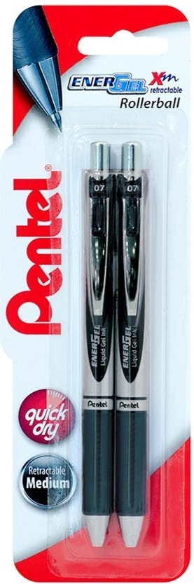 Papermate Flex Grip Ultra Ballpoint Pen - Medium - Black (Blister of 2), 2027739