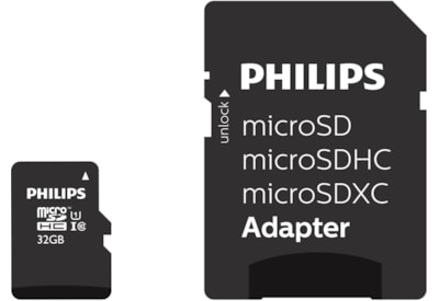 Philips Micro Sd Card 32gb Class 10 with Adapter (FM32MP45B/00)
