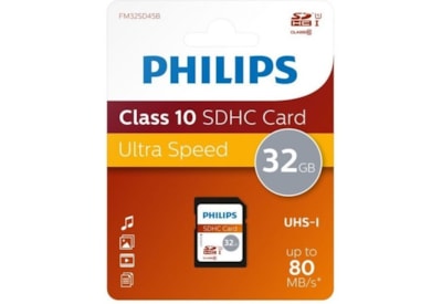 Philips 32gb Sdhc Card Class10 Uhs-i U1 (FM32SD45B/00)