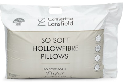 Catherine Lansfield Pillows Hollowfibre Extra Fill Pair Catherine Lansfield Pillows Hollowfibre Extra Fill Pair