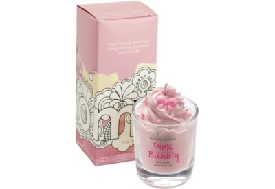 Get Fresh Cosmetics Pink Bubbly Piped Candle (PPINBUB04)