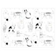David Mason Design Playful Pets Cat Placemats 4s David Mason Design Playful Pets Cat Placemats 4s