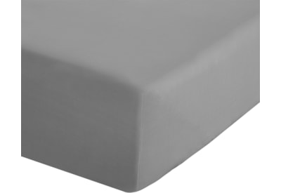 Catherine Lansfield Fitted Percale Sheet Grey Double Catherine Lansfield Fitted Percale Sheet Grey Double
