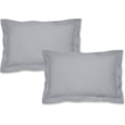 Catherine Lansfield 200tc Cotton Percale Oxford P/case Pair Grey (BD/52521/R/OPC