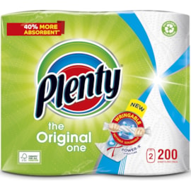 Plenty Kitchen Towel White 2pk 100sht (11033)