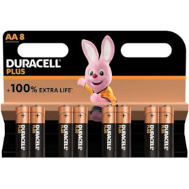 Duracell 100% Aa Batteries 8s (MN1500B8PLUS)