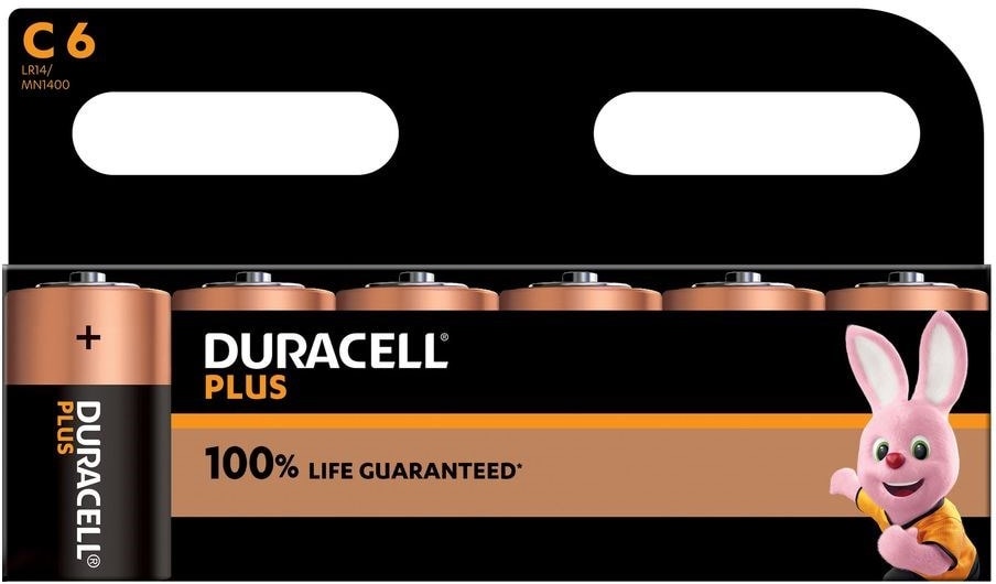 Duracell 100% C Batteries 6s (MN1400B6PLUS)