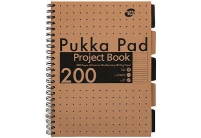 Pukka Pad Kraft Wirebound Project Book A4 (9566-KRA)