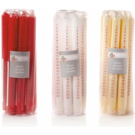 Premier Advent Candle Assorted 25cm Premier Advent Candle Assorted 25cm