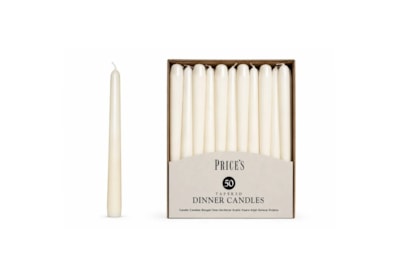 Prices 10" Ivory Tapered Dinner Candles 50s