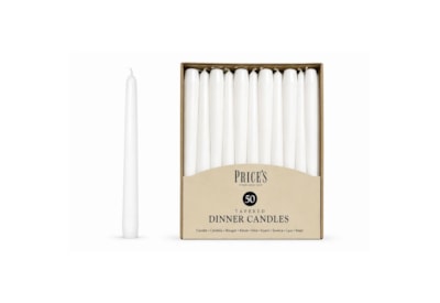 Prices 10" White Tapered Dinner Candles 50s Prices 10" White Tapered Dinner Candles 50s